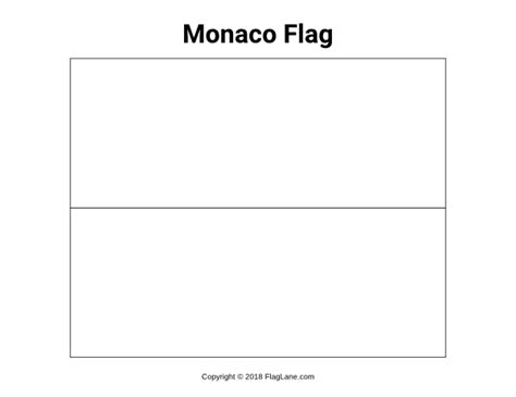 monaco flagge ausmalen